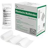 HansaGT Medical Mullbinden 20 Rollen 6cm x 4m, Hochelastische Latexfreie...
