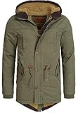 Indicode Herren Barge Winterjacke m. Kapuze & Teddyfutter | Winterparka...