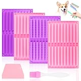VFANDV 4 Stück Backmatte Hundekekse, 20 Riegel Silikonform Hundeleckerli,...
