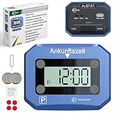 fouraces elektronische Parkscheibe - mit Ersatz Batterie, automatisch...