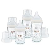 NUK Perfect Match Glas-Babyflaschenset | Ab 3 Monate | Passt sich dem Baby...