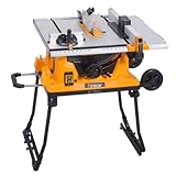 Hoteche 1500W Tischkreissäge 254mm | 4500 U/min | Alu-Arbeitsplatte...