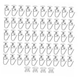 FANSHINUO Vorhang-Zubehör-Set enthält 50 Schienengleiter, abschließbare...