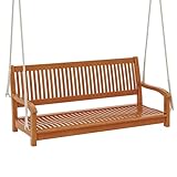 COSTWAY Schaukelbank 2-Sitzer, Veranda-Schaukel bis 360 kg belastbar,...