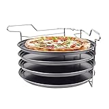 Posten Anker 5-teiliges Pizza Backset, 28 cm Pizzableche, Rundbleche mit...