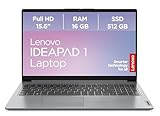 Lenovo IdeaPad 1 Laptop | 15.6' Full HD Display | AMD Ryzen 5 | AMD Radeon...