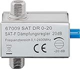 Goobay 67009 Dämpfungsregler, F-Anschluss, 0 dB - 20 dB, 75 Ohm