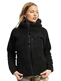 Brandit Women Teddyfleece Jacket Hooded, Farbe: black, Größe: M