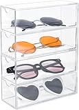 CTDMJ Aufbewahrungsbox für Brillen mit 4 Brillen Organizer Schublade Acryl...