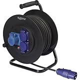 sygonix SY-6618488 Kabeltrommel 30 m schwarz CEE-Stecker 16 A 3polig