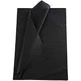 Creavvee Decoupage Seidenpapier 50x70 cm, Schwarz 25 Bögen