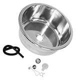 Einzelbecken Spülbecken, runde Küchenspülen aus rostfreiem Stahl,...