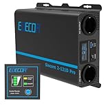 EDECOA Wechselrichter 1200w Reiner Sinus Spannungswandler 12v 230v LCD 2X...