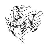 HOUDERCO 10 Stück Teiliges Drehbarer Edelstahl Doppelhaken mit Rotation...