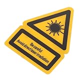 OKUMEYR 2stücke Warnaufkleber Für Laserwarnungen Caution Decals Für...
