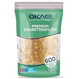 OKAEI Wiederverwendbare Zigarettenfilter - 600er Set Anti-Teer Plastik...
