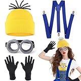 Sunshine smile Minion Kostüm Zubehör,Gelbes Kostüm set für cosplay,1...