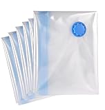 XXL Vakuumbeutel für Kleidung & Bettdecken - 6er Set (100x80 cm) mit...