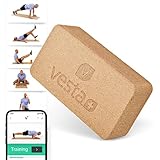 Vesta+ Yogablock Kork + Fitness App, Yoga Block Kork aus ökologischem...