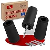 LouMaxx Türstopper Boden Schrauben aus Gummi - Bodentürstopper Ø 40 mm x...