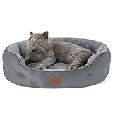 BEDSURE Katzenbett waschbar Katzen Bettchen - 63x53x20cm Katzen Bett grau...