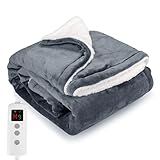 PROALLER Heizdecke 160x130CM, 10 Stufen & 1-9H Timer Auto-Aus,...