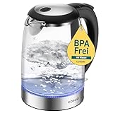 COSORI Glas Wasserkocher 1,7 L, kocht in 2 Minuten, wasserberührende...