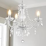 GyroVu Kronleuchter für Wohnzimmer, 3 Flammige Mini Acryl Hängeleuchte...