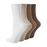 BONANGEL Pilates Socken Damen (4 Paar) Rutschfeste mit Noppen Antirutsch...