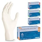 200x ARNOMED Einweghandschuhe Weiß, Einmalhandschuhe L, Handschuhe Einweg...