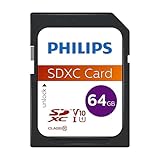 Philips Ultra Speed SDXC Card 64 GB UHS-I U1, Lesegeschwindigkeit bis zu 80...