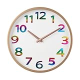 Crosstime Rosegold Lautlos Wanduhr Funk mit 3D Ziffern Bunt, 30cm Modern...