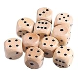 STOBOK 10pcs Würfelspiel Würfel Holz 6 Seitige Würfel 16mm Standard...