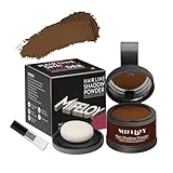 MIFELOY Haaransatz Puder mit Spiegel Schwamm, Dunkelbraun Unsichtbares...