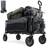TIMBER RIDGE XXL Bollerwagen Faltbar Strand Handwagen mit Seitentasche...