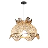 Handgefertigte Rattan-Pendelleuchte, hängende Deckenlampe, Boho-Dekor,...