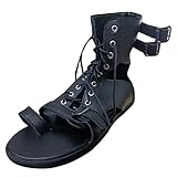 Sandalen Herren Leder Elegant Römersandalen Herren Schwarz Sommerschuhe...