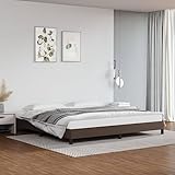 OHOOWOO Bettgestell Braun 200x200 cm Kunstleder,Doppelbett mit...