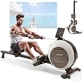 MOBI FITNESS Luka Rudergerät für Zuhause, Intelligent Magnetisches...