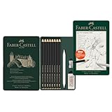 Faber-Castell 115220 - Bleistifte Set Pitt Graphite Matt, 11-teilig, inkl....