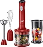 Russell Hobbs Stabmixer [3-in-1: Pürierstab/Zerkleinerer, Mixer- &...