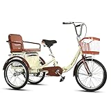 Erwachsene Cruiser Bikes 20 Zoll Trike Bike Großer Einkaufskorb, Faltbare...