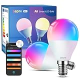 Lepro AI Smart Glühbirne BP1, G45 E14 LED Lampe Dimmbar 4.9W 470LM...