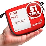 Mini Erste Hilfe Set - Kompakt & Leicht - 51 Teile für Reisen, Outdoor,...