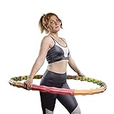 HOOPOMANIA Large Hoop [1,8 kg] Fitnessreifen zum abnehmen – Hulahoop für...