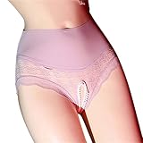 Damen Baumwolle Unterhosen Bauchweg Shapewear Unterwäsche Spitze Offener...