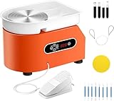 Ovshnrr 25CM Töpferscheibe Maschine, 350W Pottery Wheel mit LCD-Anzeige,...
