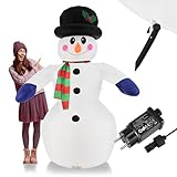 Juskys XXL Schneemann 240 cm aufblasbar mit integr. Gebläse & 20 LEDs,...