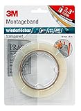 3M Wiederlösbares Montageband, doppelseitiges Klebeband für Innen- und...