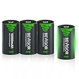 BEVIGOR 4 x 10000mAh DAkkus, Typ D wiederaufladbare NI-MH Batterie 4...